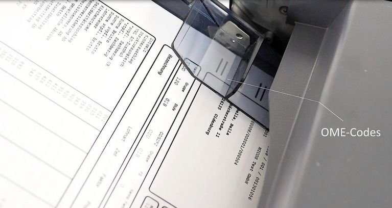 OME-Lesung bei variabler Blattanzahl pro Kuvert